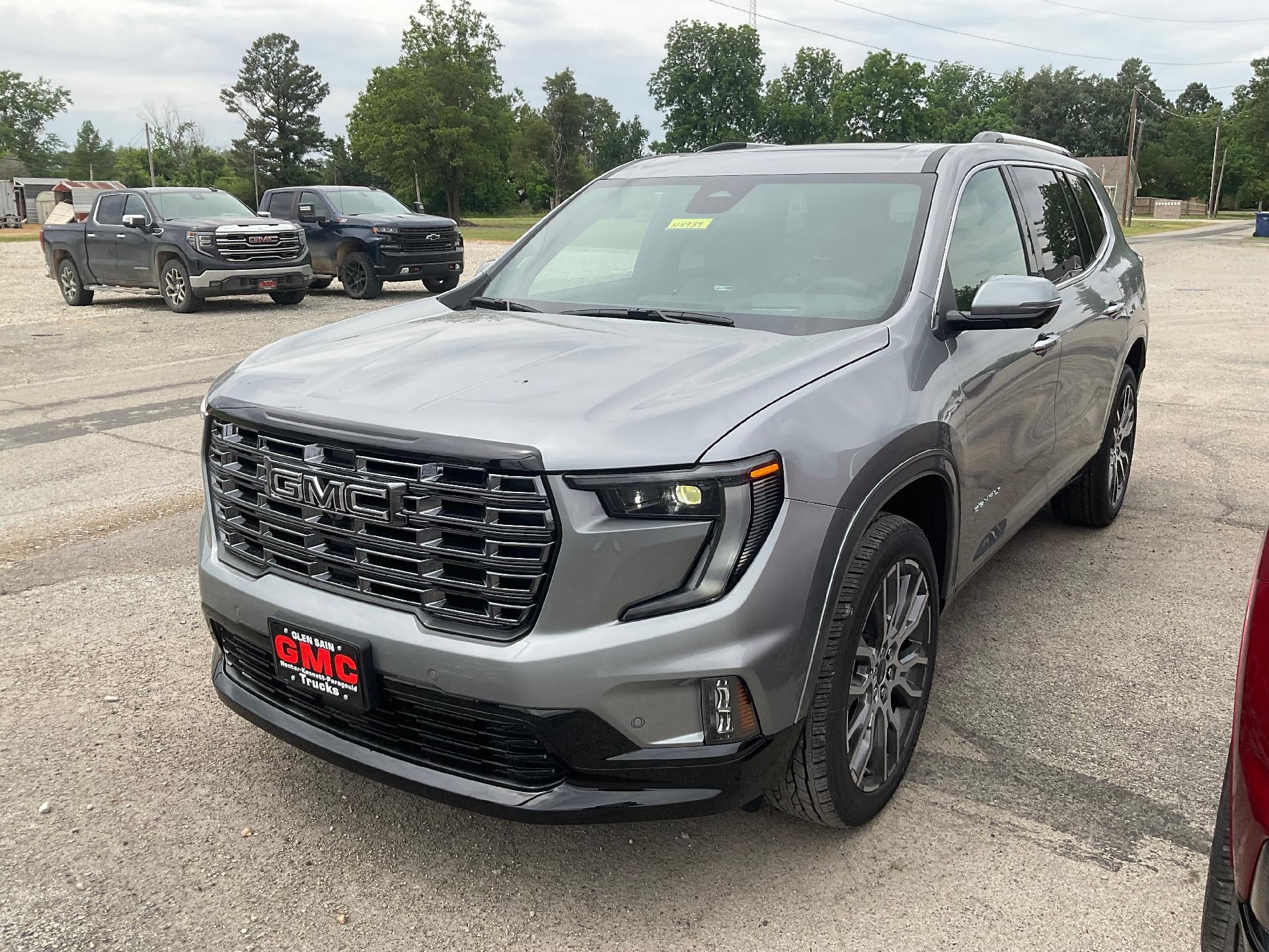 2026 GMC Acadia Denali Ultimate in Sterling Metallic — front three-quarter view