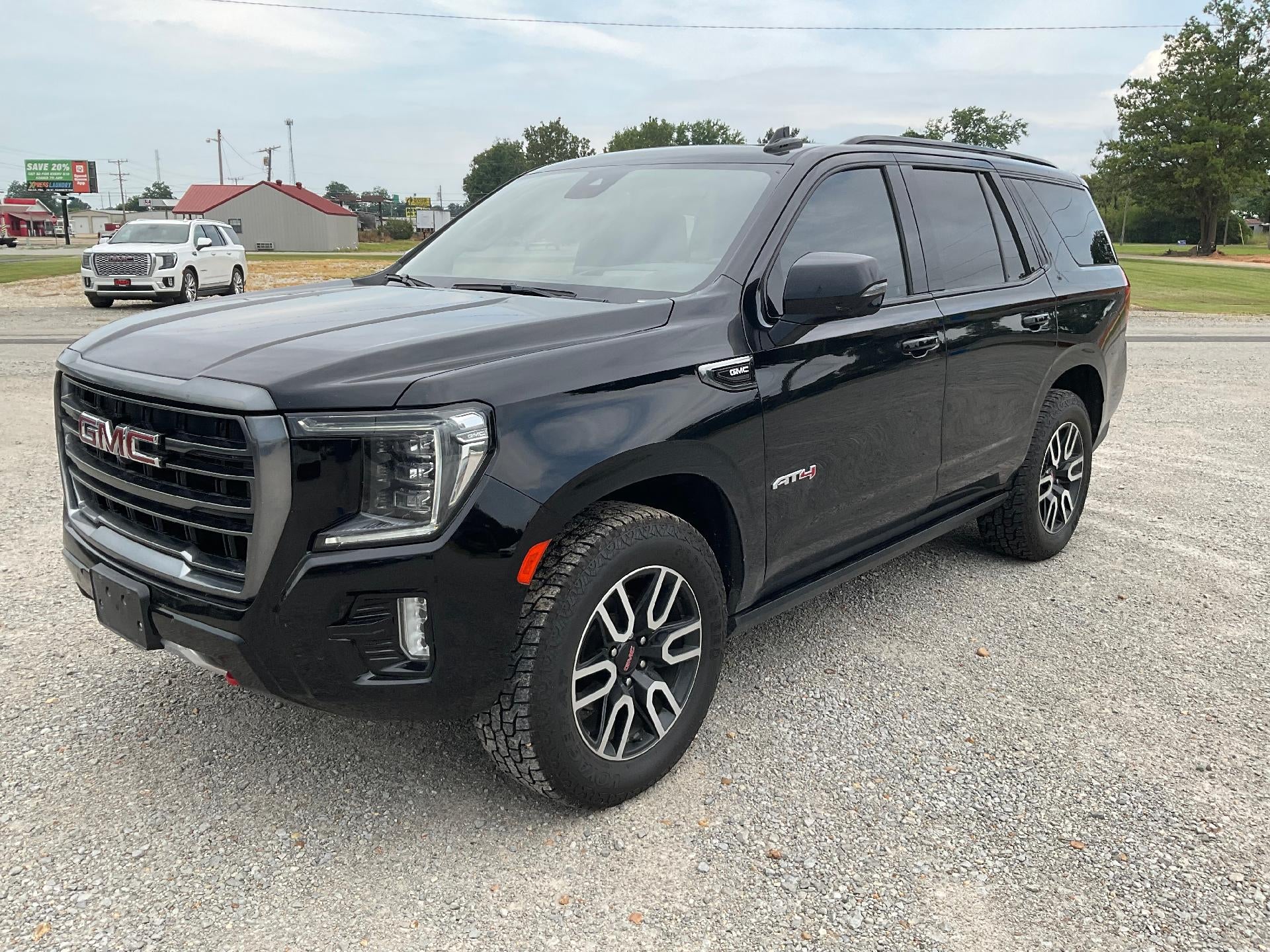 2021 GMC Yukon AT4 in Onyx Black — front three-quarter view