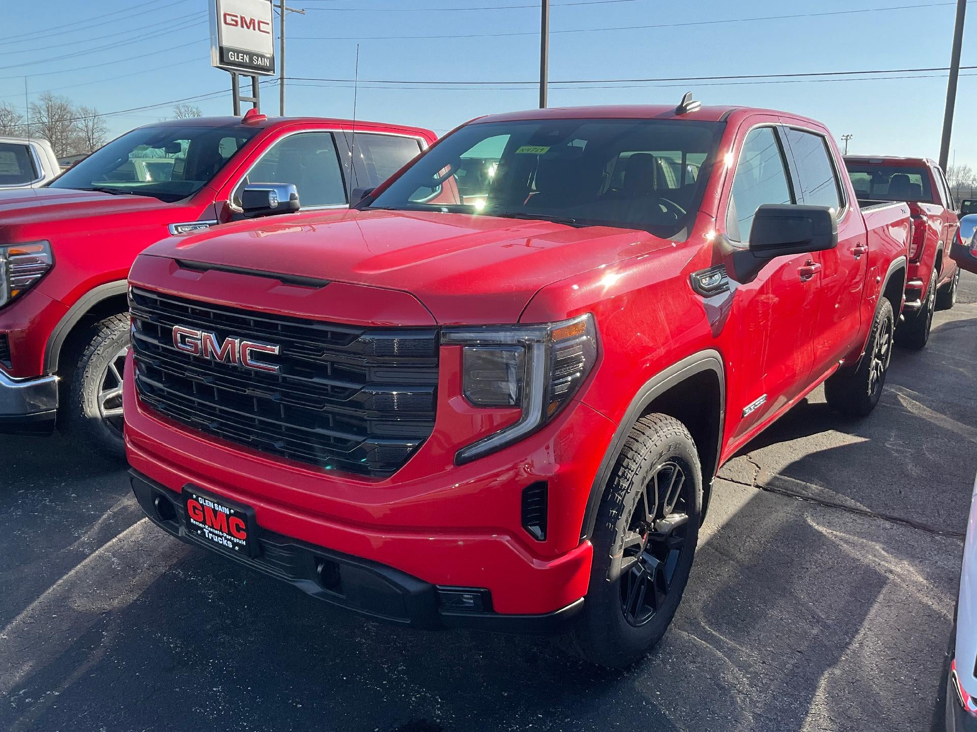 2026 GMC Sierra 1500 Elevation in Cardinal Red — front three-quarter view
